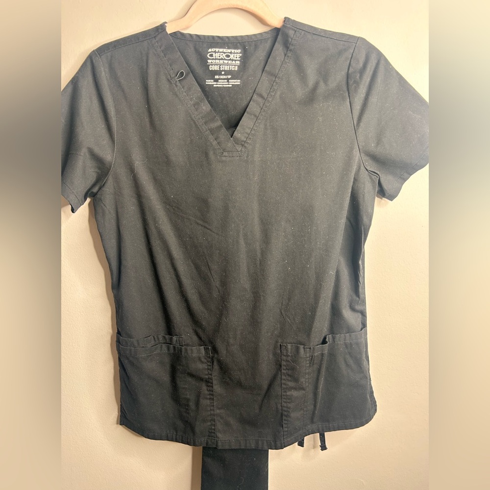 Black Cherokee Workwear Scrub Set XS Tall